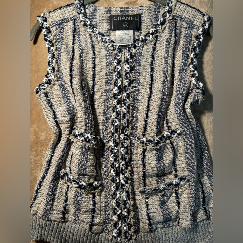 2001 Vintage Chanel tweed vest